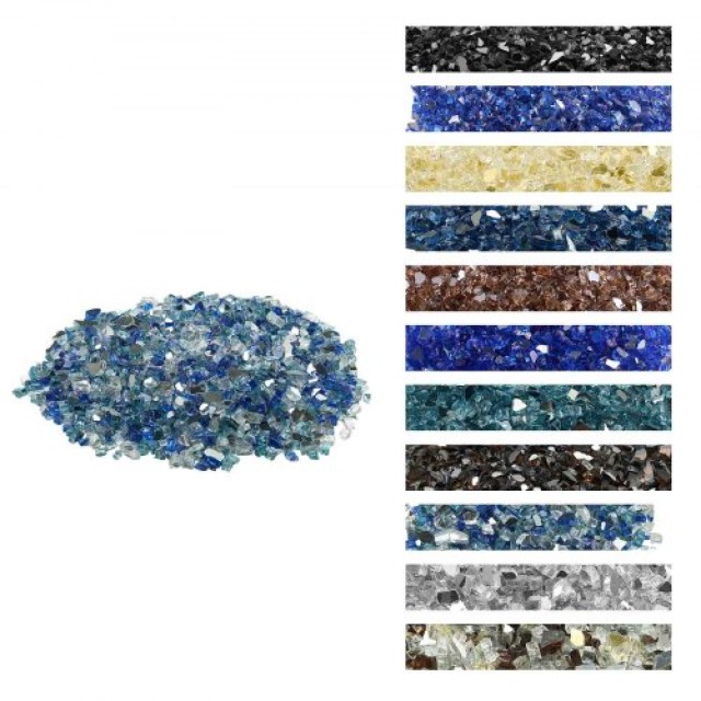 VEVOR Γυάλινες Πέτρες Φωτιάς 1/2-Inch για Τζάκι 10 Λίβρες - 3 Χρώμα...