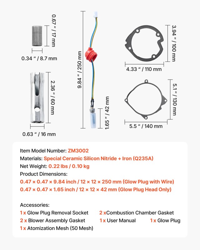 VEVOR Κιτ Επισκευής Γλομίσματος με Διαστάσεις 12 x 12 x 250 mm DHSP... VEVOR Κιτ Επισκευής Γλομίσματος με Διαστάσεις 12 x 12 x 250 mm DHSP...