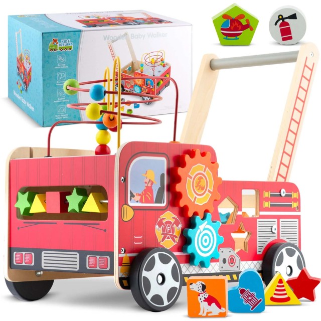 Ξύλινο Περπατούρα Πυροσβεστικό Όχημα RK-873 Ricokids