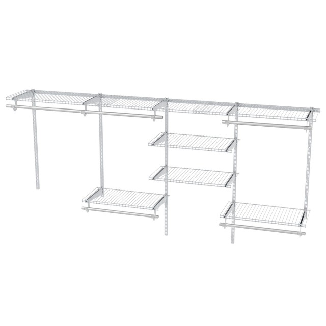 Costway Επεκτάσιμο Λευκό DIY Ανοιχτό Κρεμαστό Σύστημα Ρούχων 122-24...