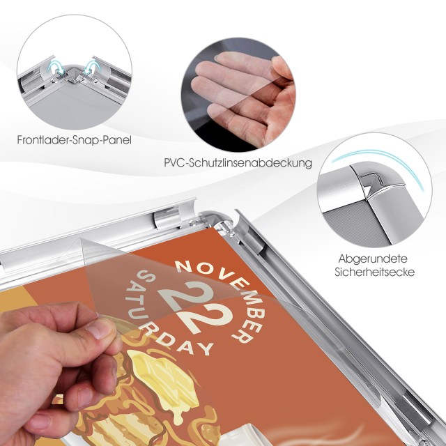 Costway Ρυθμιζόμενο Σταντ Πληροφοριών A4 με Περιστρεφόμενη Βάση, Ασ...