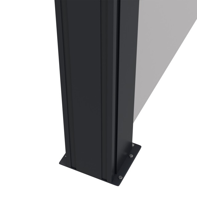 Outsunny  Πλευρική αναδιπλούμενη τέντα 400x160 cm με λαβή, από μέταλλο, αλουμίνιο και πολυεστέρα, ανοιχτό γκρι.  840-258V00LG