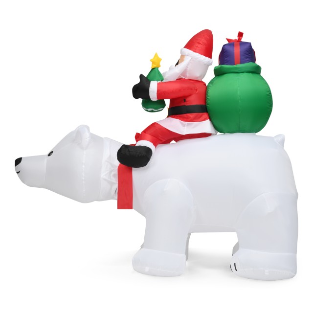 Costway  Φουσκωτή Πολική Αρκούδα & Άγιος Βασίλης, Χριστουγεννιάτικη...