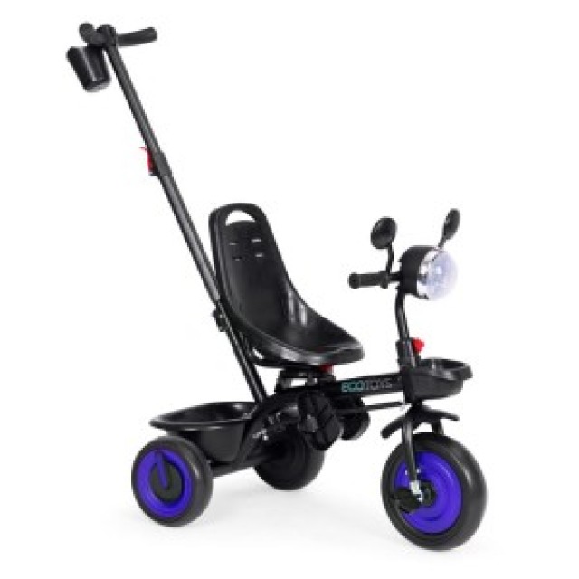 ECOTOYS Παιδικό τρίκυκλο καρότσι 3 σε 1 με περιστρεφόμενο κάθισμα κ...