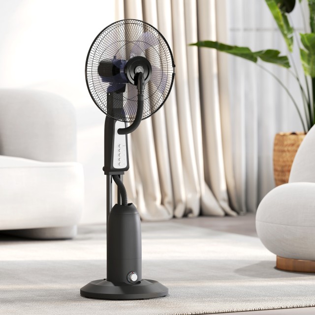 HOMCOM Ανεμιστήρας Νεφελοποιητής 3 Ταχυτήτων, 75° Ταλάντωση, Ρυθμιζ...