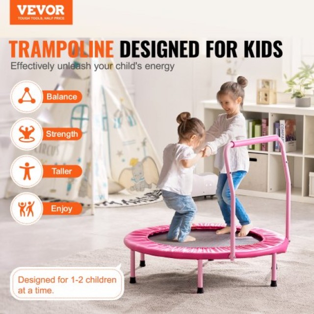 VEVOR Τραμπολίνο 36 Πτυσσόμενο για Παιδιά Εσωτερικού Εξωτερικού Χώρ...