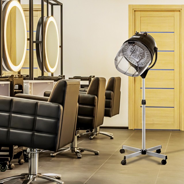 Κράνος HOMCOM πιστολάκι μαλλιών 1180W με ρυθμιζόμενο ύψος με χρονοδ...