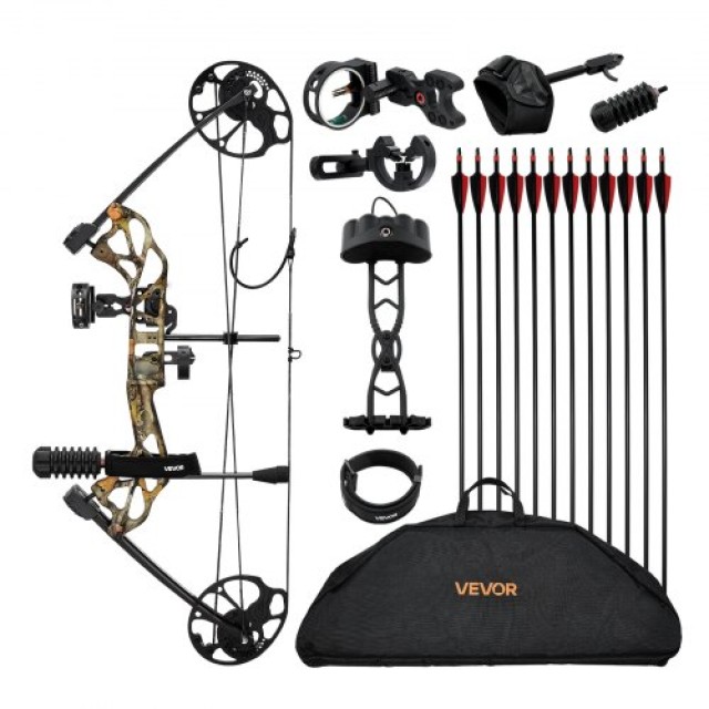 VEVOR Σύνθετο Τόξο Τοξοβολίας Δεξιόχειρα 70 Lbs 320 fps Κυνήγι Σκοπ...