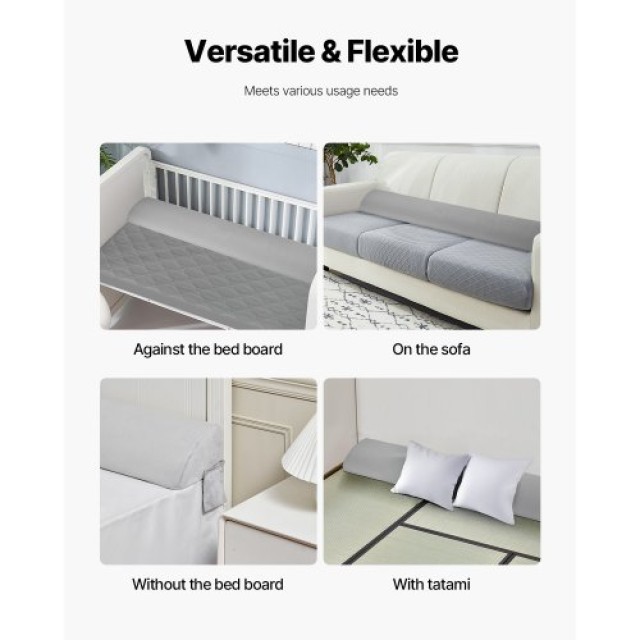 VEVOR Μαξιλάρι Σφήνα Κρεβατιού 76x10x6 για Κενό 0-7 JXZ76610INCHR73ST002V0