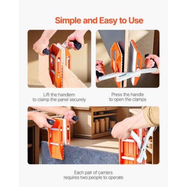 VEVOR Διπλή Λαβή για Μεταφορά Πάνελ Γρανίτη 660 lbs JSSTSK660LBSAAF...