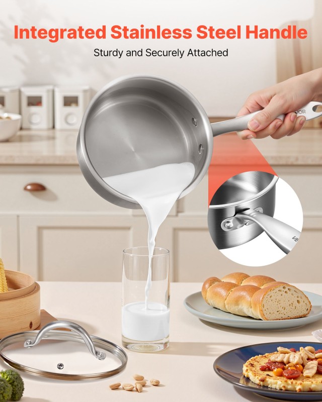 VEVOR Πολυχρηστική Κατσαρόλα 1.5QT (φ 16 x 7.5 εκ.) - Ανοξείδωτη με... VEVOR Πολυχρηστική Κατσαρόλα 1.5QT (φ 16 x 7.5 εκ.) - Ανοξείδωτη με...