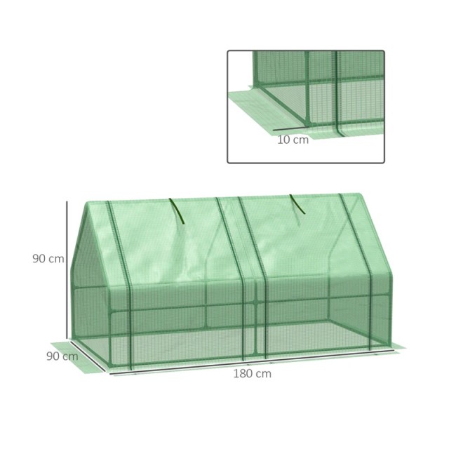 Μεταλλικό Θερμοκήπιο 180 x 90 x 90 cm Outsunny 845-204V03GN