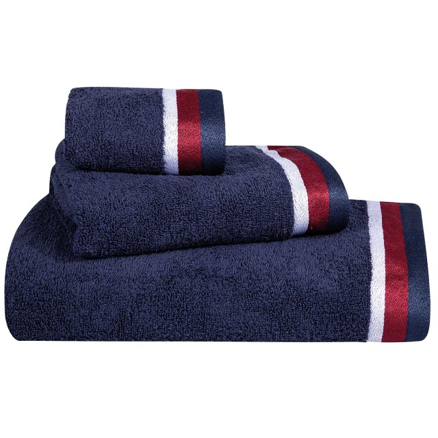 GREENWICH POLO CLUB Σετ Πετσέτες 3 Τεμαχίων Essential 3063 Navy Μπλ...