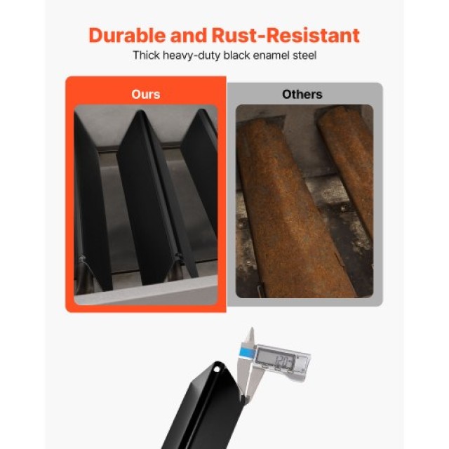 VEVOR Ράβδοι Flavorizer για Weber Spirit 300, 39cm, 5 Τεμάχια RQKLF...