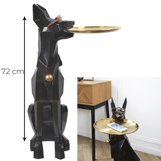 Διακοσμητικό Σκυλάκι με Δίσκο Home Deco Factory 34 x 72 x 46 cm HD0161