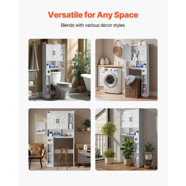 VEVOR Λευκή Ντουλάπα Αποθήκευσης Μπάνιου με Ρυθμιζόμενο Ράφι 66 CWT...