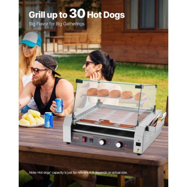 VEVOR Ηλεκτρική Συσκευή Ψησίματος Hot Dog 2200W SYGDSRGJ11GF8O3OPV2