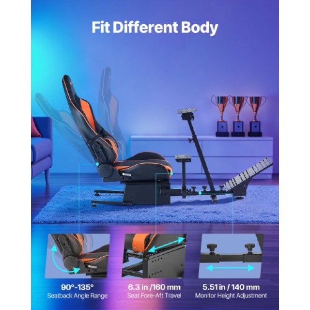 VEVOR Βάση Τιμονιού Αγώνων, Βαρέως Τύπου Προσομοιωτής Συμβατός με L... VEVOR Βάση Τιμονιού Αγώνων, Βαρέως Τύπου Προσομοιωτής Συμβατός με L...