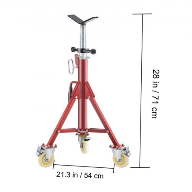 VEVOR Ρυθμιζόμενη Βάση Σωλήνων με Ρόδες 28-52, 882 LB, Αναδιπλούμενη για Σωλήνες 1/8-12  GJGJXDL1107AV65OSV0
