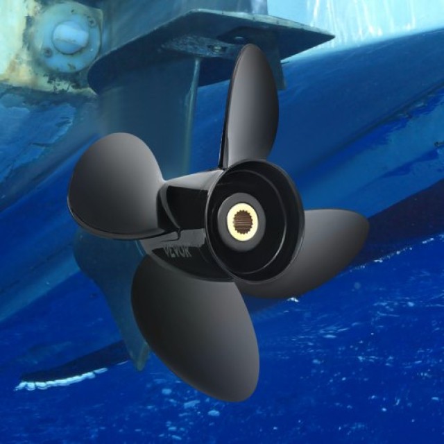 VEVOR Εξωλέμβια Προπέλα, Αντικατάσταση για OEM 3587522, 4-Φτερη 14 1/4 x 19 Αλουμινίου, Συμβατή με Volvo Penta SX, 19 Δόντια, Δεξιόστροφη  CLXJH41414X19DFBXV0