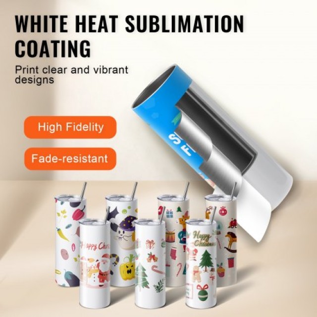 50τμχ Ισοθερμικά Ποτήρια Sublimation VEVOR 20oz, Ανοξείδωτα με Καπάκι & Καλαμάκι  KBJPJTJBXG507H8NIV0