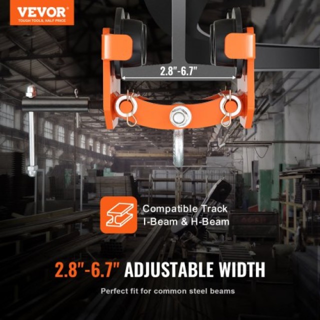 Χειροκίνητο Τρόλεϊ VEVOR 2 Τόνων για I-Beam  JDSSTXC2T3756SX19V0