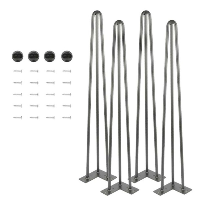 BAKAJI Σετ 4 Πόδια Τραπεζιού Γραφείου 71εκ Μεταλλικό Μοντέρνος Σχεδ...