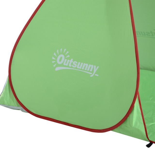 Outsunny Αυτόματη Σκηνή Παραλίας με Προστασία UV 30+ και Τσάντα Μεταφοράς, 200x150x119 εκ., Πράσινο A20-036GN