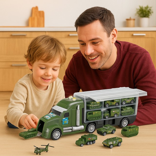 BAKAJI Στρατιωτικό Όχημα 12 σε 1 με Παιχνίδια Άρματα Μάχης Στρατού ...