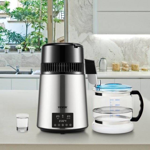 Αποστακτήρας Νερού VEVOR, 1L/Ώρα, 4L, 750W, Ασημί  DSDW1LH4L220VZC7RV2
