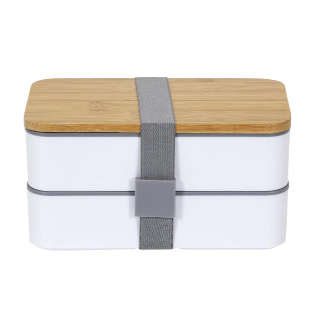 Φαγητοδοχείο - Lunch Box 2 Επιπέδων με Μαχαιροπίρουνα και Καπάκι απ...