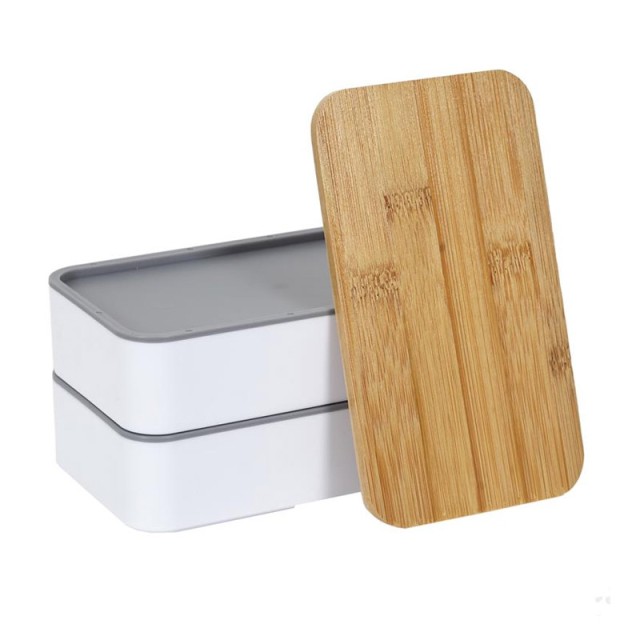 Φαγητοδοχείο - Lunch Box 2 Επιπέδων με Μαχαιροπίρουνα και Καπάκι απ...