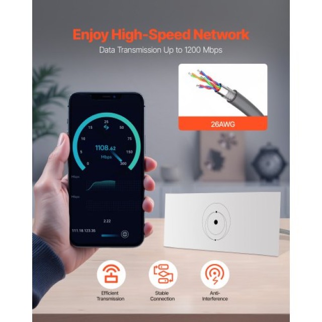 VEVOR Καλώδιο Επέκτασης Starlink Gen 3 - 150 FT - 1200 Mbps XLYZDLG...