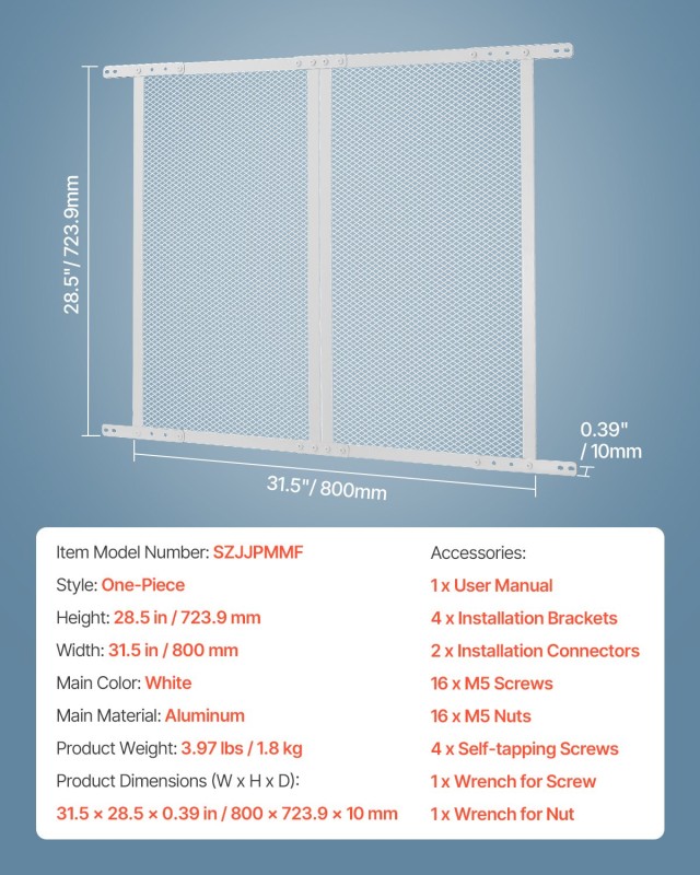 VEVOR Προστατευτικό Πόρτας Οθόνης για RV, Αλουμινένιο Πλέγμα, Διαστ... VEVOR Προστατευτικό Πόρτας Οθόνης για RV, Αλουμινένιο Πλέγμα, Διαστ...
