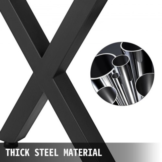 Μεταλλικά Πόδια Τραπεζιού VEVOR 72x79cm Μαύρα X-Στυλ  ZT720X790MM00...