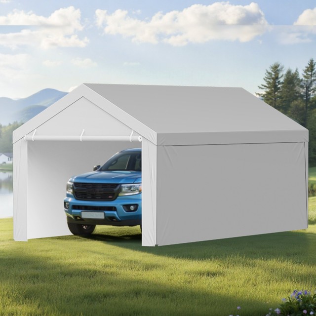VEVOR Αντικαταστατικό Κάλυμμα Carport 6×4 μ. με Πλευρικά Τοιχώματα,...