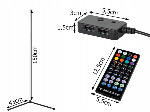 Verk group Γωνιακή RGB LED Λάμπα Νυχτερινού Σταντ για το Υπνοδωμάτι...