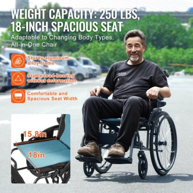 VEVOR Καροτσάκι Αλουμινίου Υπερελαφρύ 18 250lbs  SDZZLYLHJ18I5WBUJV0