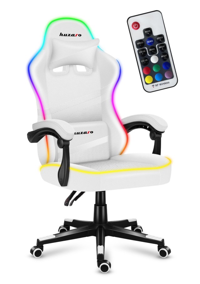 Huzaro Καρέκλα Gaming Force 4.4 RGB Λευκή 5903796013184