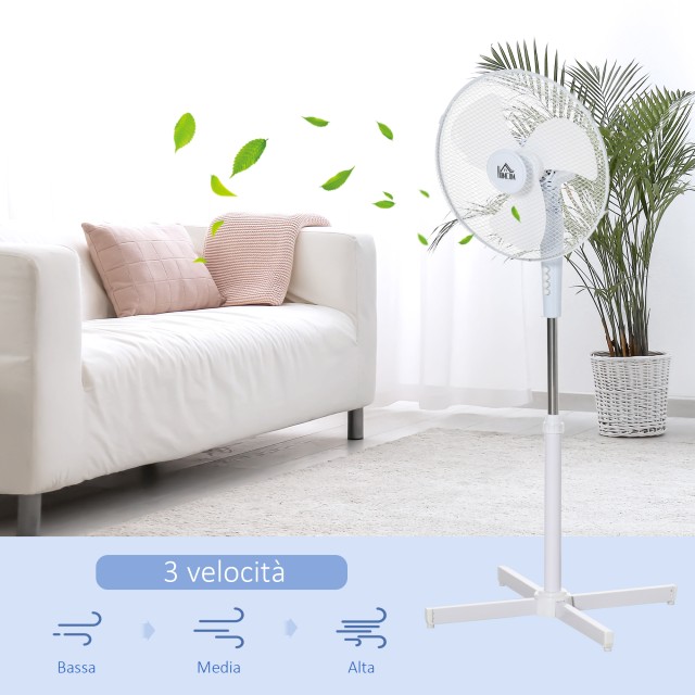 Ανεμιστήρας 45 W Χρώματος Λευκό HOMCOM 824-045WT