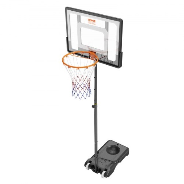 Ρυθμιζόμενη Μπασκέτα VEVOR 5-7 ft, Φορητό Σύστημα με Ρόδες και Βάση, 32 για Παιδιά & Ενήλικες  LQK32CKWDJ009EFGVV0