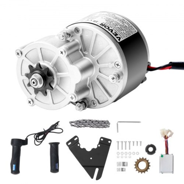 VEVOR Σετ Ισχυρού Ηλεκτρικού Κινητήρα 250W DC 24V 2700rpm με Αναβαθμισμένο Ελεγκτή Ταχύτητας ZLWSDJTJ250W1R9B9V9