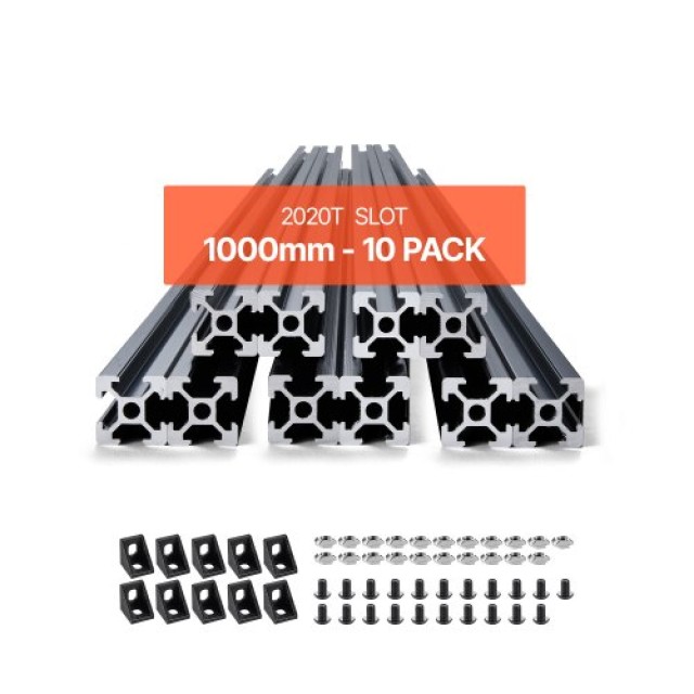 VEVOR 10 Τεμάχια 39.4in (1000mm) T Slot 2020 Ανοδιωμένη Αλουμινένια...