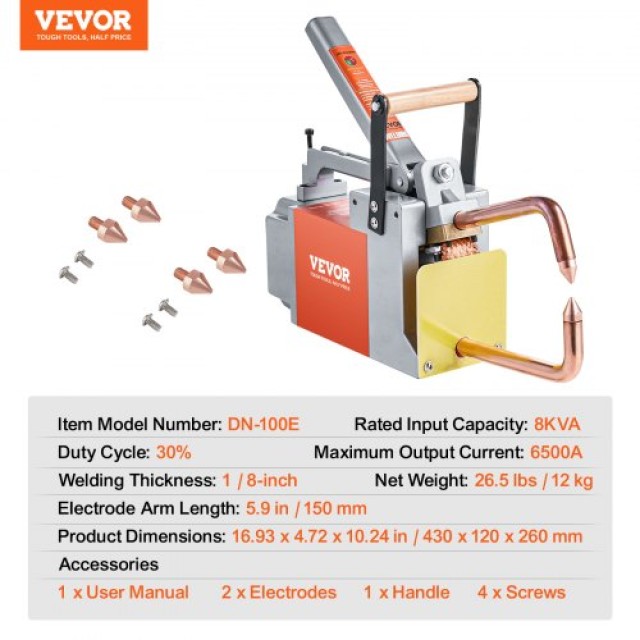 Φορητή Σημειακή Συγκόλληση VEVOR 8KVA  BCDHJX18220VHU2FPV2