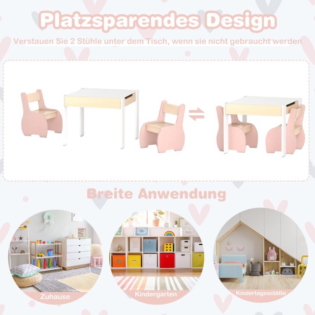 Costway Παιδικό Σετ Καθισμάτων 3τμχ με Αποσπώμενη Τραπέζια Πλάκα κα... Costway Παιδικό Σετ Καθισμάτων 3τμχ με Αποσπώμενη Τραπέζια Πλάκα κα...