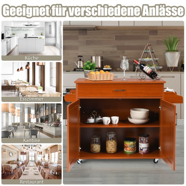 Costway Πολυλειτουργικό Καροτσάκι Κουζίνας με Χώρο Αποθήκευσης και ... Costway Πολυλειτουργικό Καροτσάκι Κουζίνας με Χώρο Αποθήκευσης και ...