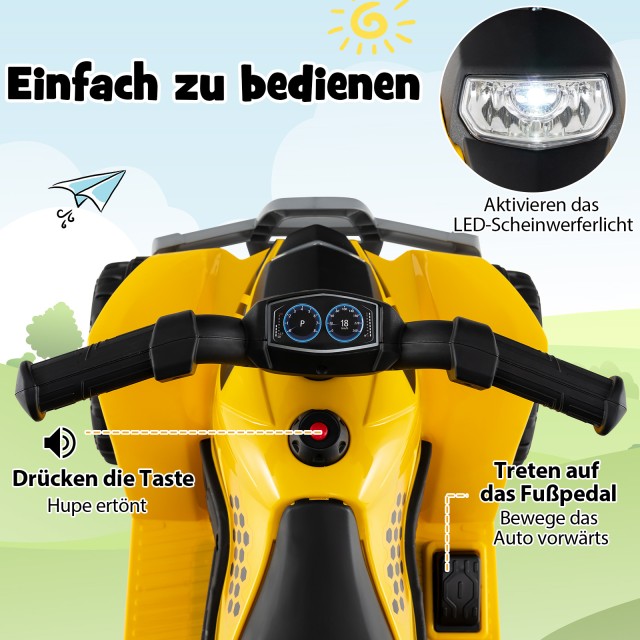 Costway  6V Ηλεκτρικό Παιδικό ATV Quad με LED Φώτα για Ηλικίες 18–3... Costway  6V Ηλεκτρικό Παιδικό ATV Quad με LED Φώτα για Ηλικίες 18–3...