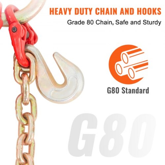 Αλυσίδα VEVOR V-Chain Bridle 9620 lbs με Γάντζους RTJ, Πιστοποιημένη DOT  GTLMGDXJZYCZD1MNHV0