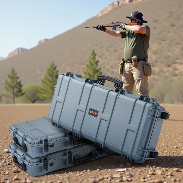 VEVOR Αδιάβροχη & Αδιάβροχη Θήκη Όπλου με Σφουγγάρι 933x356mm με Τρ...