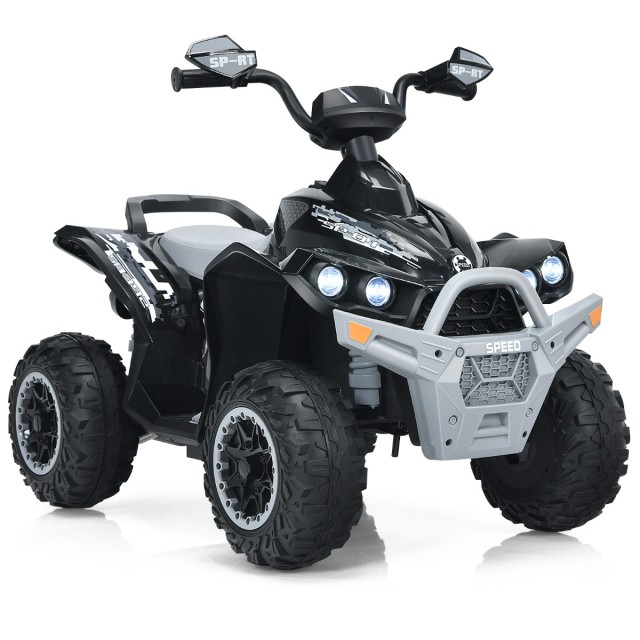 Costway Ηλεκτρικό Παιδικό Quad 12V με Μουσική, Κόρνα και LED Φώτα -...